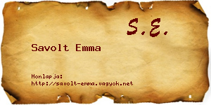 Savolt Emma névjegykártya