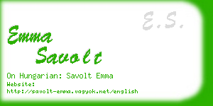 emma savolt business card